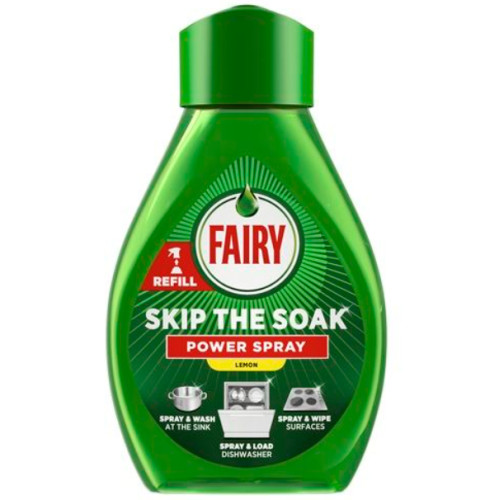 Засіб для миття посуду Fairy Skip The Soak Power Spray Lemon (рефіл), 500 мл